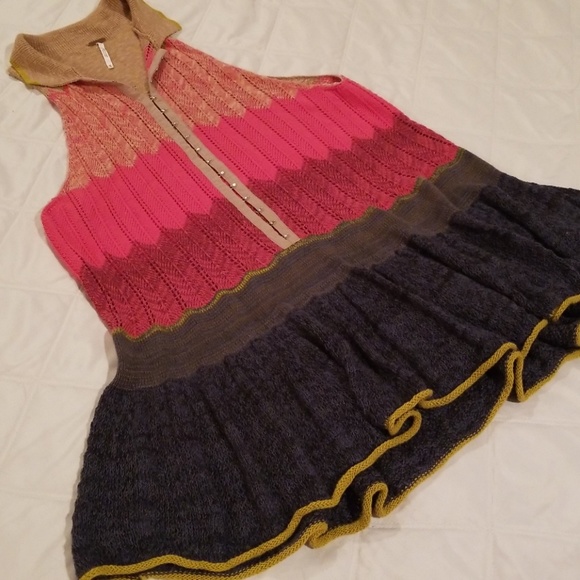 Free People Tops - Free People loose knit tunic color block